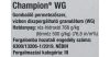 Champion  WG    0,15