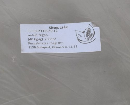 Zsák PE 550*1150*0,12 R Nat. 40 kg