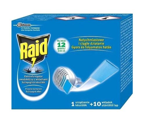 Raid elektromos készülék + 10 lapka
